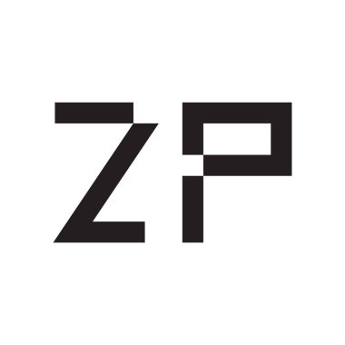 zp ilk harf vektör logo simgesi
