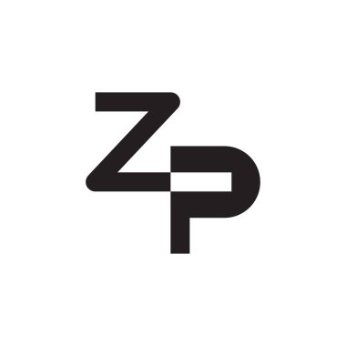 zp ilk harf vektör logo simgesi
