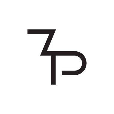 zp ilk harf vektör logo simgesi