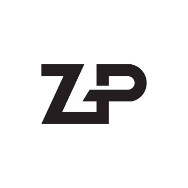 zp ilk harf vektör logo simgesi