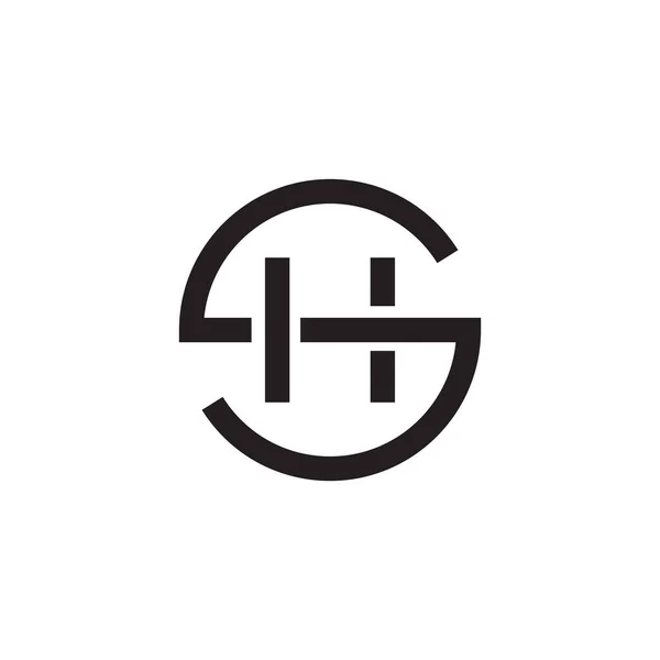 Jego Początkowa Ikona Logo Wektora Litery — Wektor stockowy