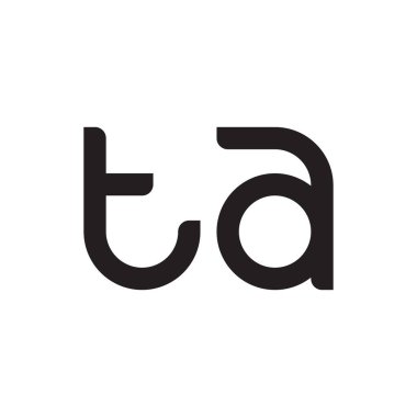 ta ilk harf vektör logo simgesi