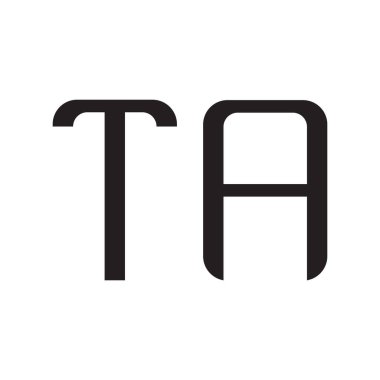 ta ilk harf vektör logo simgesi