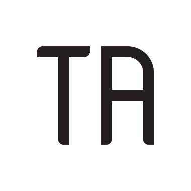 ta ilk harf vektör logo simgesi