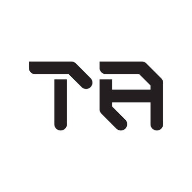 ta ilk harf vektör logo simgesi