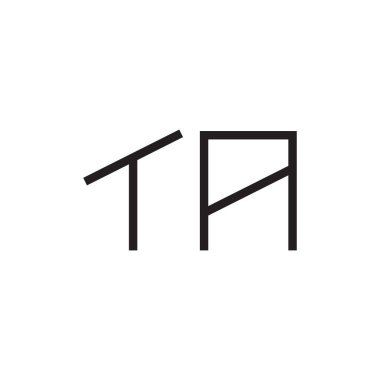 ta ilk harf vektör logo simgesi