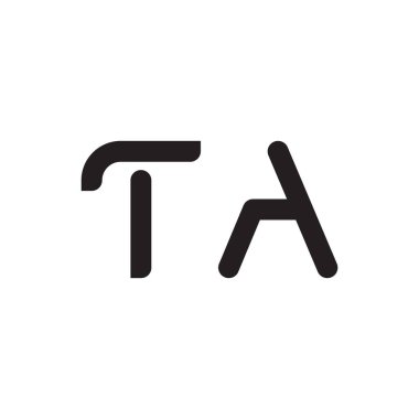 ta ilk harf vektör logo simgesi