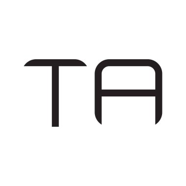 ta ilk harf vektör logo simgesi