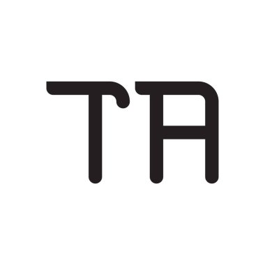 ta ilk harf vektör logo simgesi