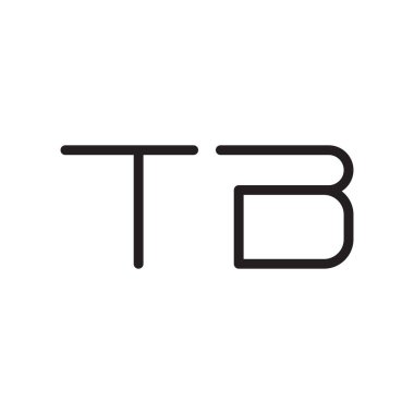 tb ilk harf vektör logo simgesi