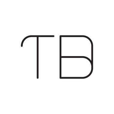 tb ilk harf vektör logo simgesi