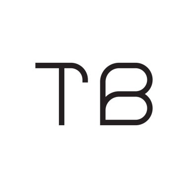 tb ilk harf vektör logo simgesi