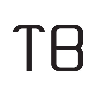 tb ilk harf vektör logo simgesi