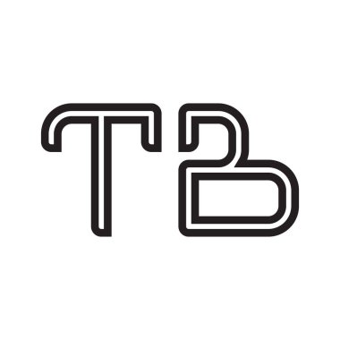 tb ilk harf vektör logo simgesi