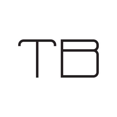 tb ilk harf vektör logo simgesi
