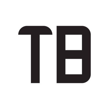 tb ilk harf vektör logo simgesi