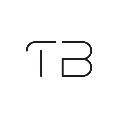 tb ilk harf vektör logo simgesi