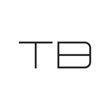 tb ilk harf vektör logo simgesi