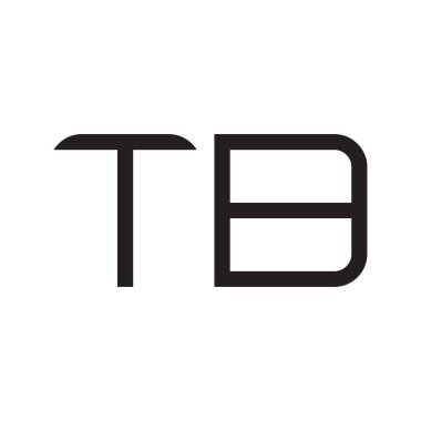 tb ilk harf vektör logo simgesi