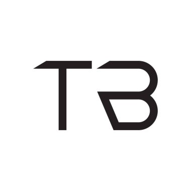 tb ilk harf vektör logo simgesi