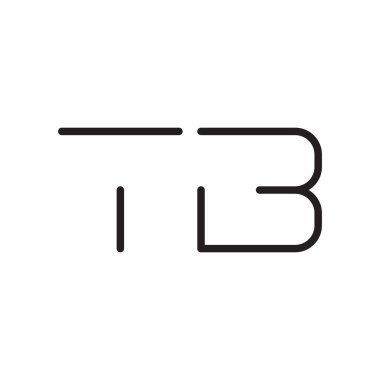 tb ilk harf vektör logo simgesi