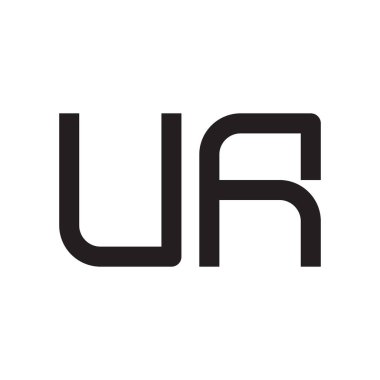 ua ilk harf vektör logo simgesi