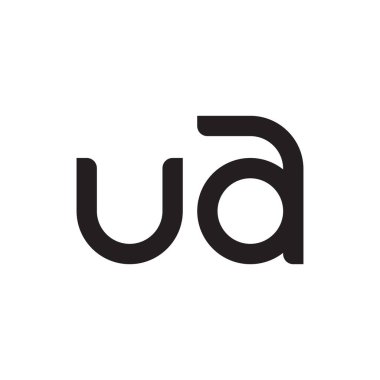 ua ilk harf vektör logo simgesi
