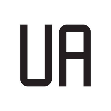 ua ilk harf vektör logo simgesi