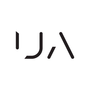 ua ilk harf vektör logo simgesi