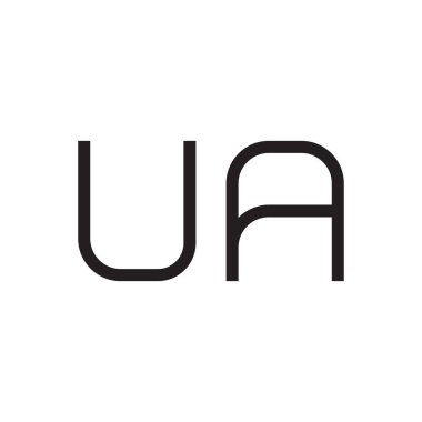 ua ilk harf vektör logo simgesi