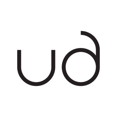 ua ilk harf vektör logo simgesi