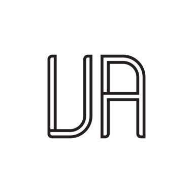 ua ilk harf vektör logo simgesi