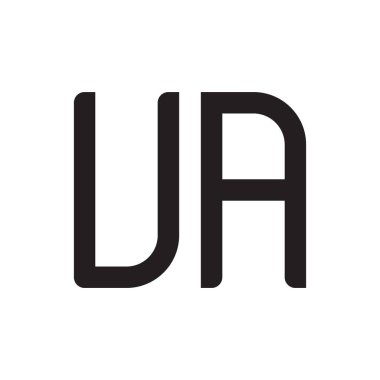 ua ilk harf vektör logo simgesi
