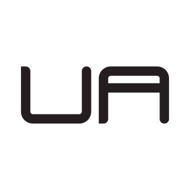 ua ilk harf vektör logo simgesi