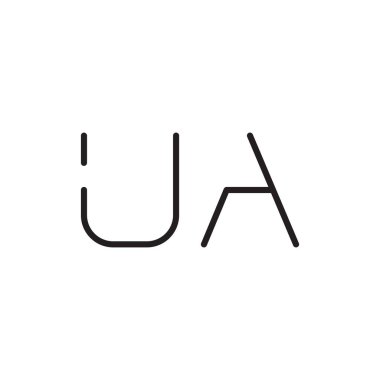ua ilk harf vektör logo simgesi