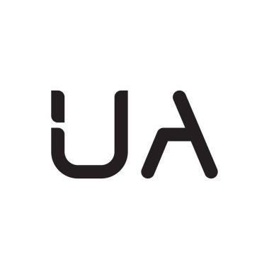 ua ilk harf vektör logo simgesi