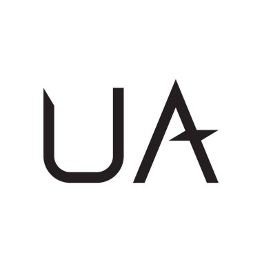 ua ilk harf vektör logo simgesi