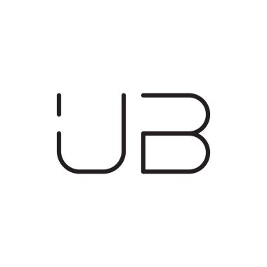ub ilk harf vektör logosu simgesi