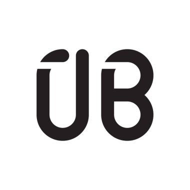 ub ilk harf vektör logosu simgesi