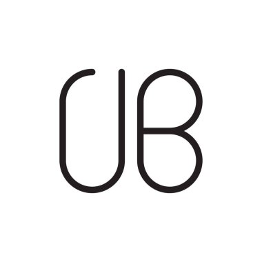 ub ilk harf vektör logosu simgesi