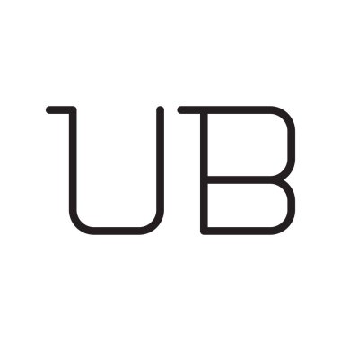 ub ilk harf vektör logosu simgesi