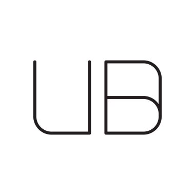 ub ilk harf vektör logosu simgesi