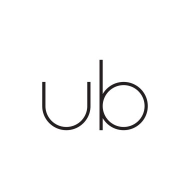 ub ilk harf vektör logosu simgesi