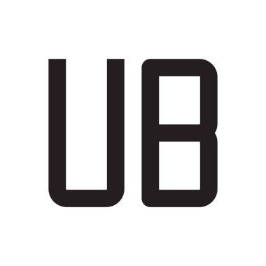 ub ilk harf vektör logosu simgesi