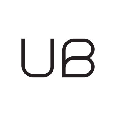 ub ilk harf vektör logosu simgesi