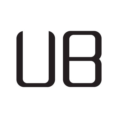 ub ilk harf vektör logosu simgesi