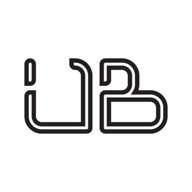 ub ilk harf vektör logosu simgesi