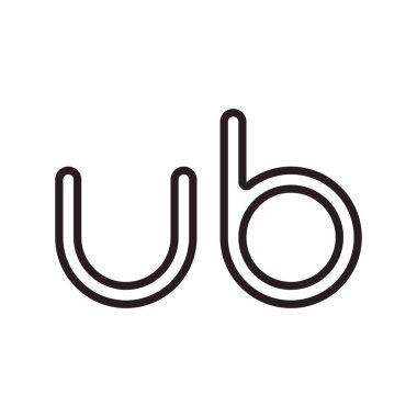 ub ilk harf vektör logosu simgesi
