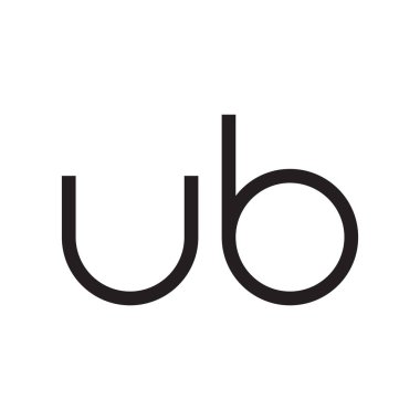 ub ilk harf vektör logosu simgesi