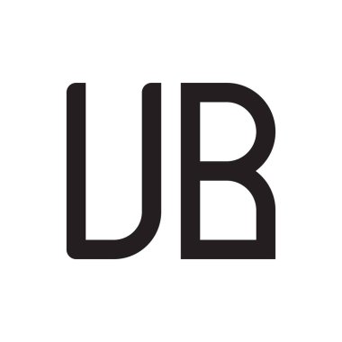 ub ilk harf vektör logosu simgesi